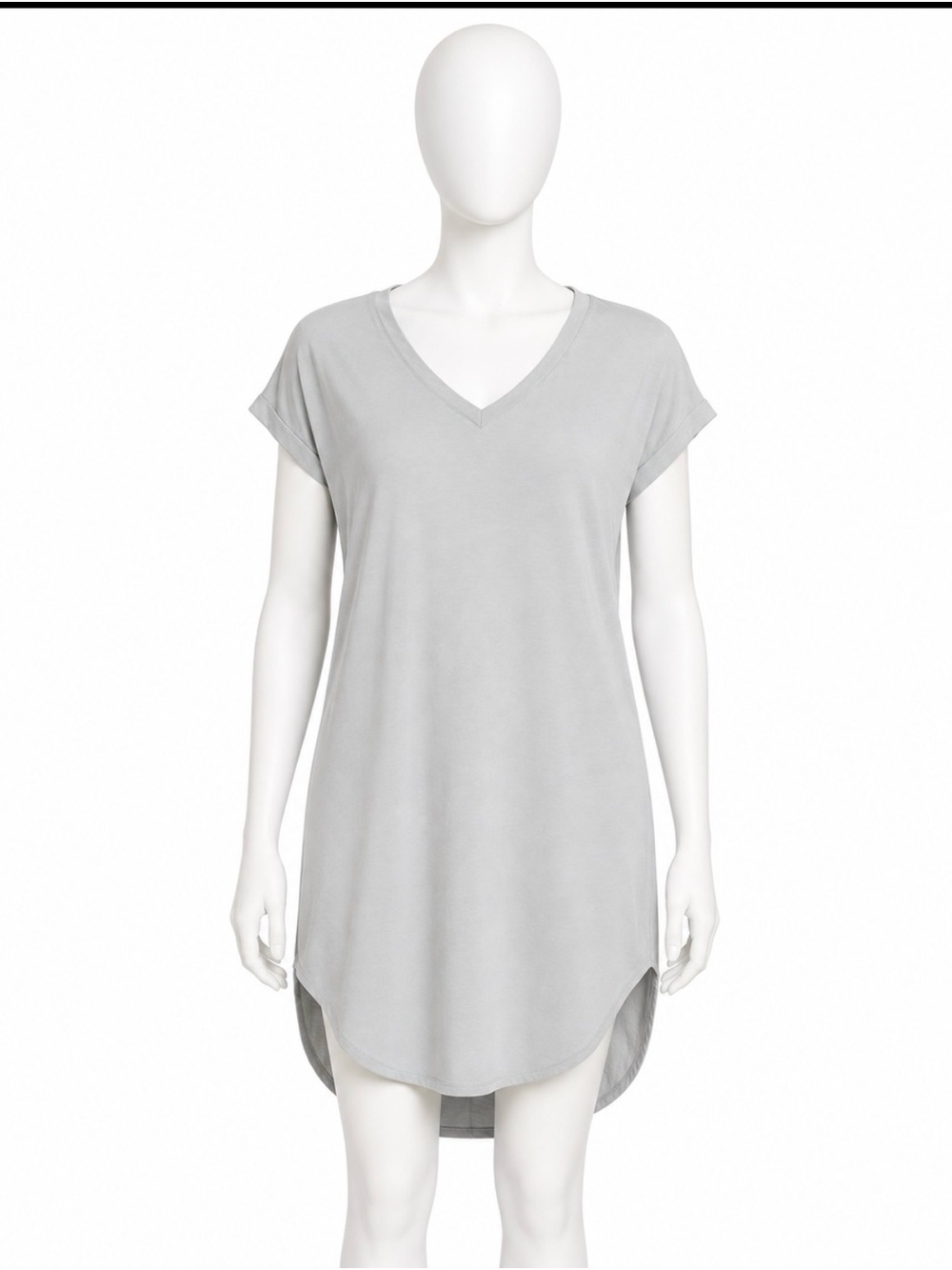cloth & stone Light Gray V-Neck T-Shirt Dress